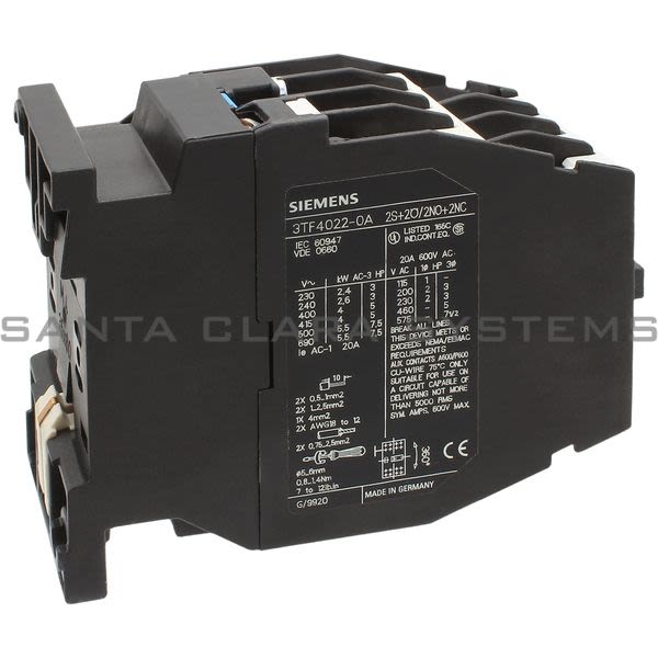 Siemens 3TF4022-0AP6 Contactor Product Image