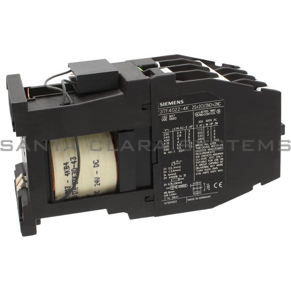 Siemens 3TF4022-4KB4 Contactor Product Image