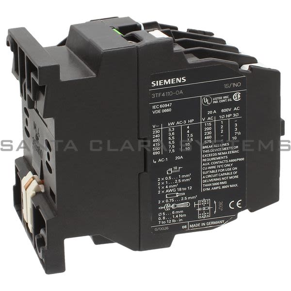 Siemens 3TF4110-0AG2 Non-Reversing Contactor Product Image