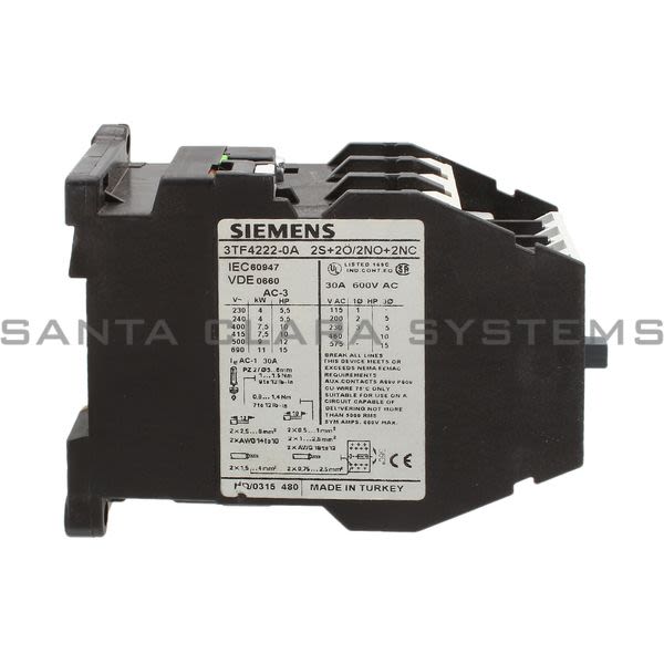 Siemens 3TF4222-0AC2 Contactor | 3TF4222-0AC2 Product Image