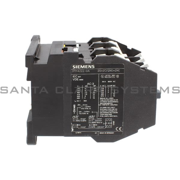 Siemens 3TF4222-0AK6 Contactor | 3TF4222-0AK6 Product Image