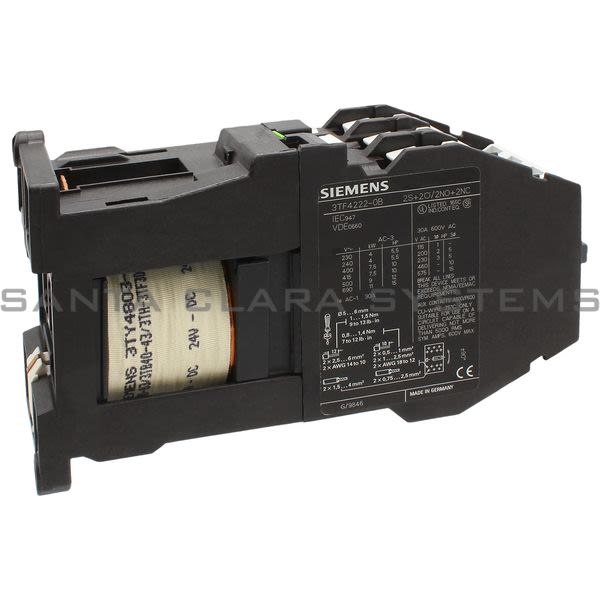 Siemens 3TF4222-0BB4 Contactor | 3TF4222-0BB4 Product Image