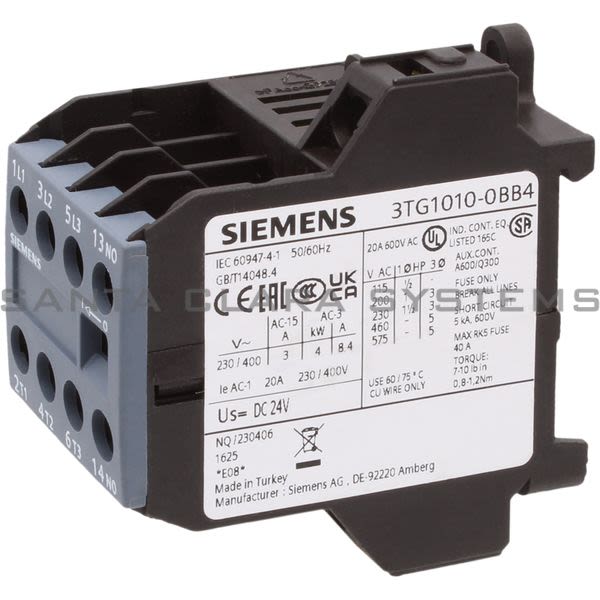 Siemens 3TG1010-0BB4 Power Relay | 3TG1010-0BB4 Product Image