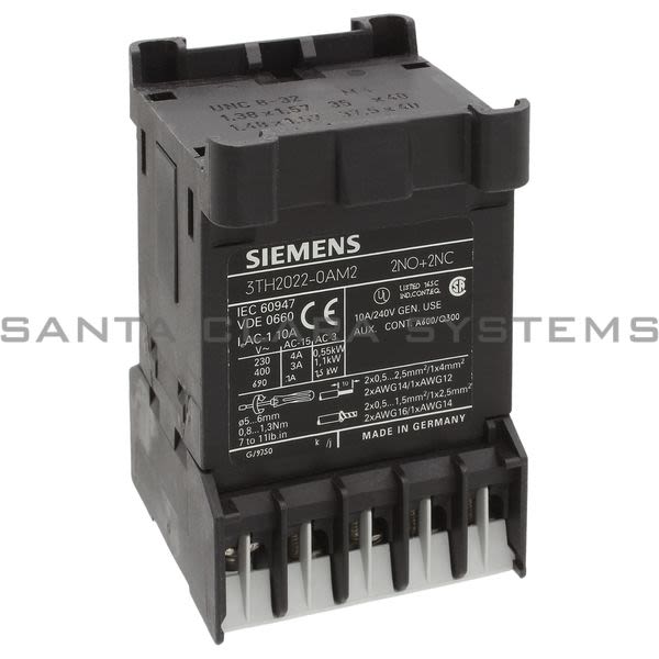 Siemens 3TH2022-0AM2 Contactor Relay Product Image