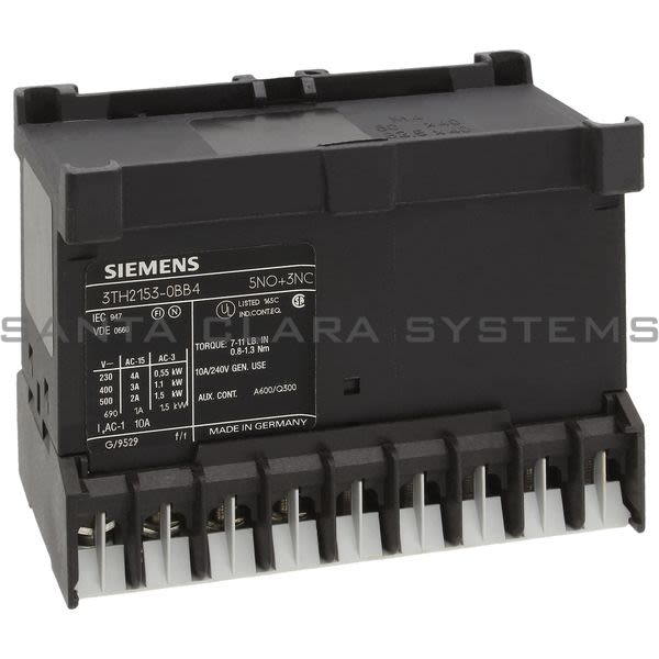 Siemens 3TH2153-0BB4 Control Relay | 3TH2153-0BB4 Product Image