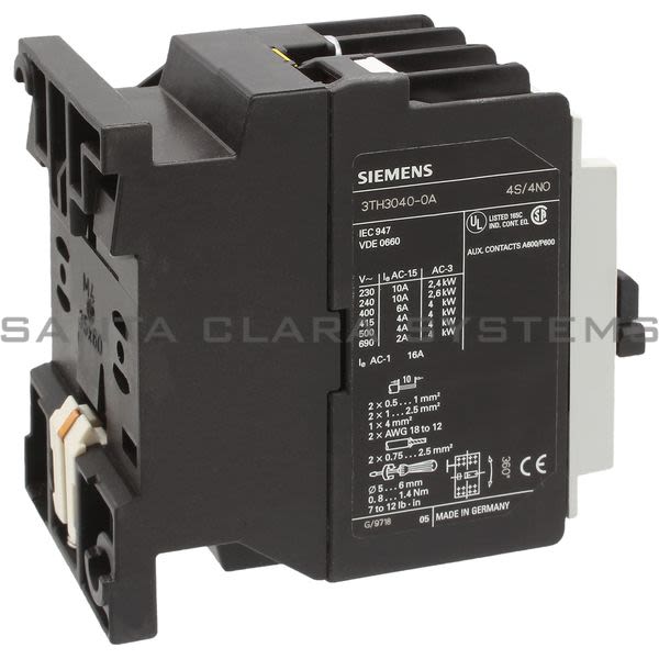 Siemens 3TH3040-0AK6 Contactor | 3TH3040-0AK6 Product Image