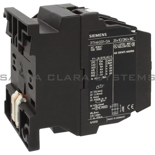 Siemens 3TH4031-0AC2 Control Relay | 3TH4031-0AC2 Product Image
