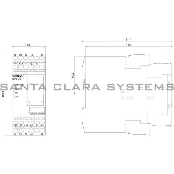 Siemens 3TK2826-2CW30 Safety Relay | Sirus Product Image