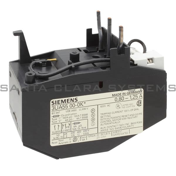 Siemens 3UA5500-0K Overload Relay Product Image