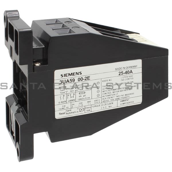 Siemens 3UA5900-2E Overload Relay | 3UA5900-2E Product Image