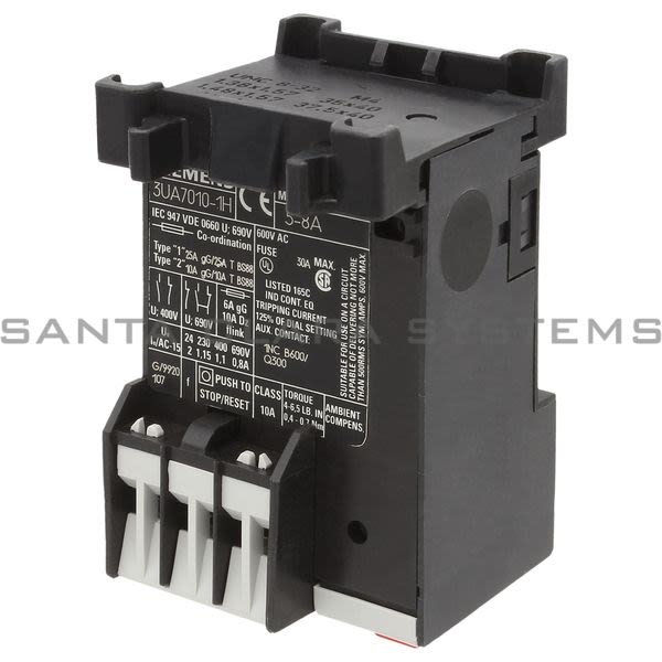 Siemens 3UA7010-1H Overload Relay | 3UA7010-1H Product Image
