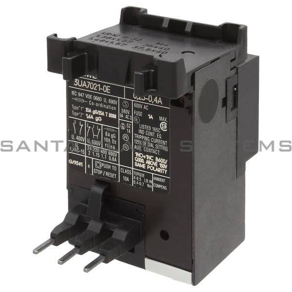 Siemens 3UA7021-0E Overload Relay Product Image