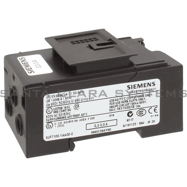 Siemens 3UF7100-1AA00-0 Current Measuring Module | SIMOCODE | 3UF7100-1AA00-0 Product Image