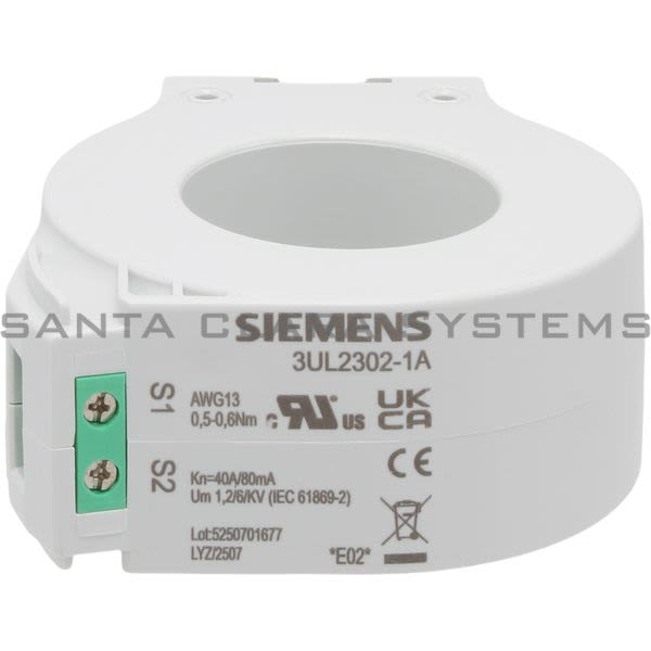 Siemens 3UL2302-1A Residual Current Transformer | 3UL2302-1A Product Image