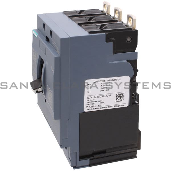 Siemens 3VA4112-6ED34-0AA0 Circuit Breaker Product Image