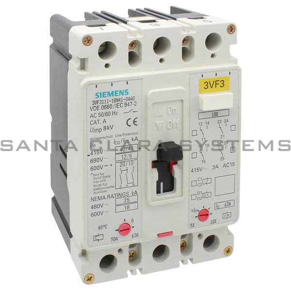 Siemens 3VF3111-1BN41-0AA0 Circuit Breaker Product Image