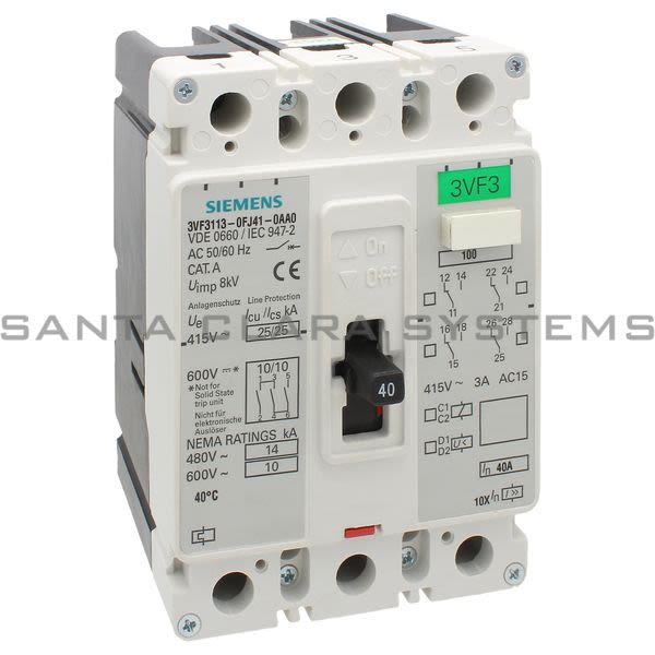 Siemens 3VF3113-0FJ41-0AA0 Circuit Breaker Product Image
