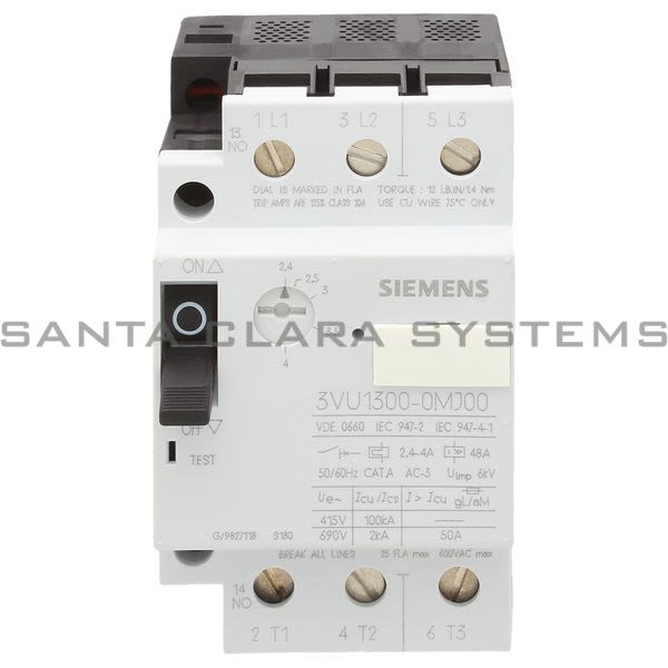 Siemens 3VU1300-0MJ00 Circuit Breaker Product Image