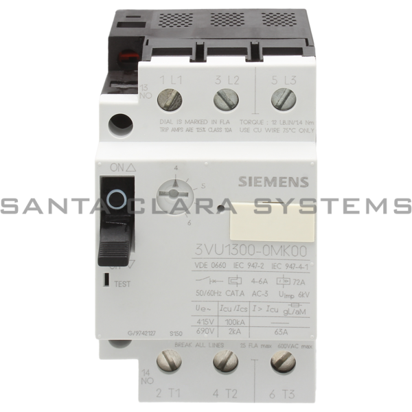 Siemens 3VU1300-0MK00 Motor Controller | 3VU1300-0MK00 Product Image