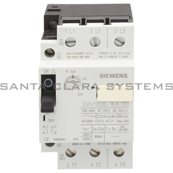 Siemens 3VU1300-1MC00 Motor Starter | 3VU1300-1MC00 Product Image