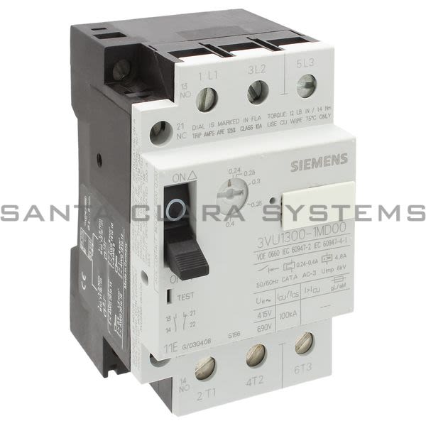 Siemens 3VU1300-1MD00 Motor Starter Protector | 3VU1300-1MD00 Product Image