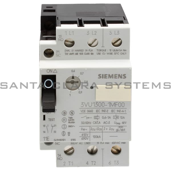 Siemens 3VU1300-1MF00 Circuit Breaker | 3VU1300-1MF00 Product Image