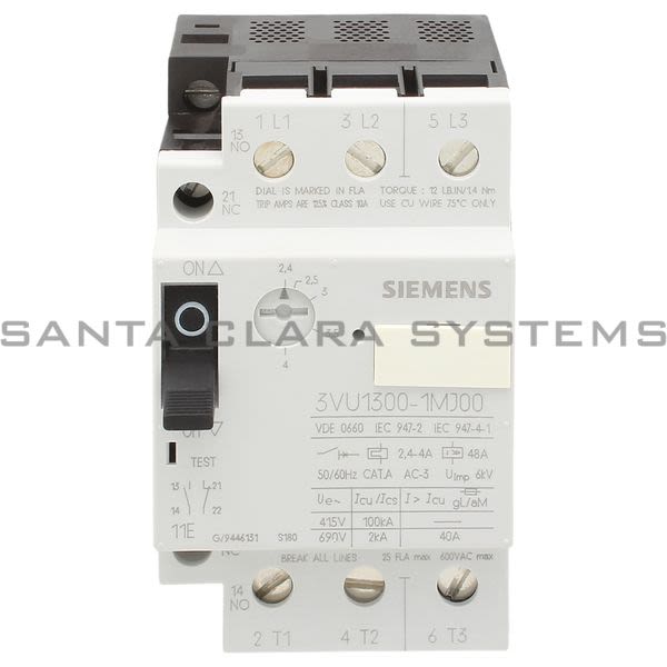 Siemens 3VU1300-1MJ00 Circuit Breaker | 3VU1300-1MJ00 Product Image