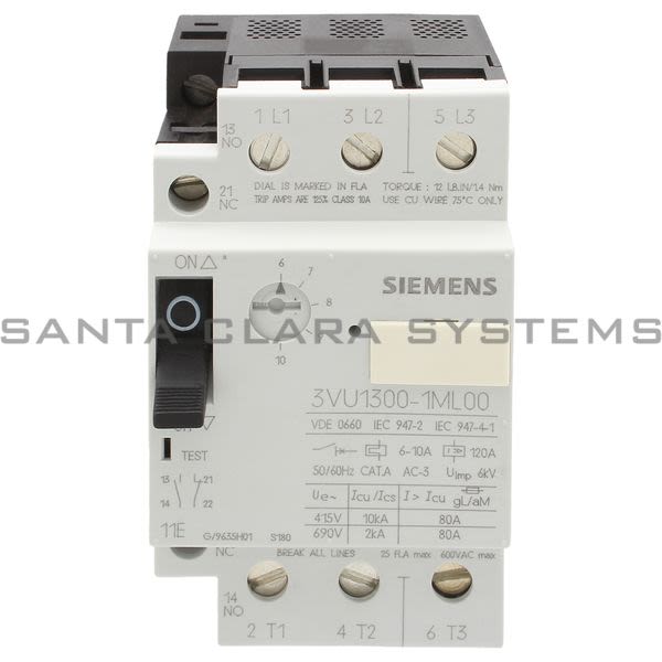 Siemens 3VU1300-1ML00 Circuit Breaker | 3VU1300-1ML00 Product Image