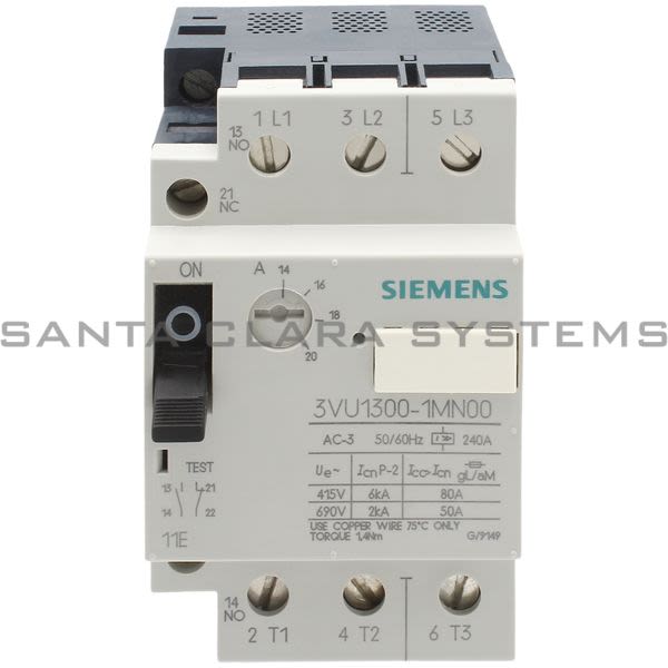 Siemens 3VU1300-1MN00 Starter Motor Protector | 3VU1300-1MN00 Product Image