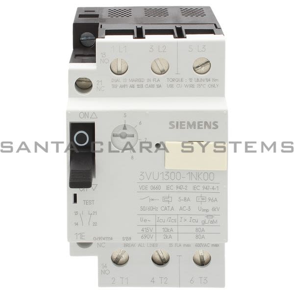 Siemens 3VU1300-1NK00 Motor Protector Product Image