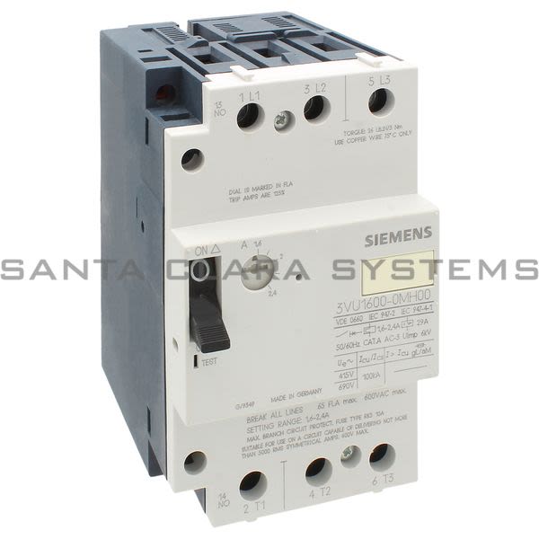 Siemens 3VU1600-0MH00 Motor Starter | 3VU1600-0MH00 Product Image