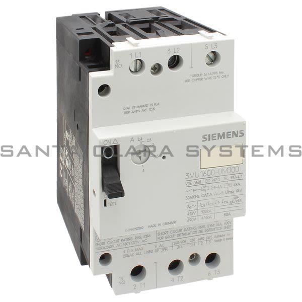 Siemens 3VU1600-0MJ00 Circuit Breaker | 3VU1600-0MJ00 Product Image