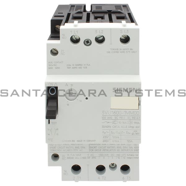 Siemens 3VU1600-1MM00 Starter Product Image