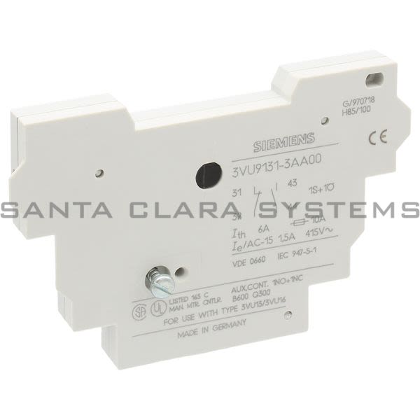Siemens 3VU9131-3AA00 Auxiliary Contact Product Image