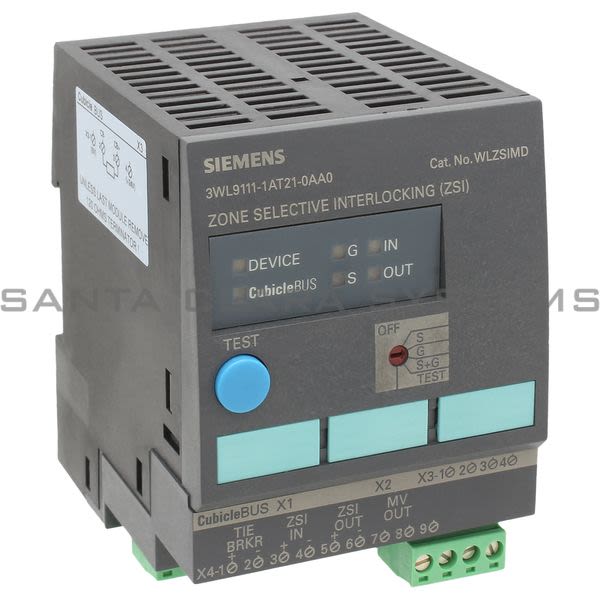 Siemens 3WL9111-1AT21-0AA0 Zone Selective Interlocking Module | WLZSIMD | 3WL9111-1AT21-0AA0 Product Image