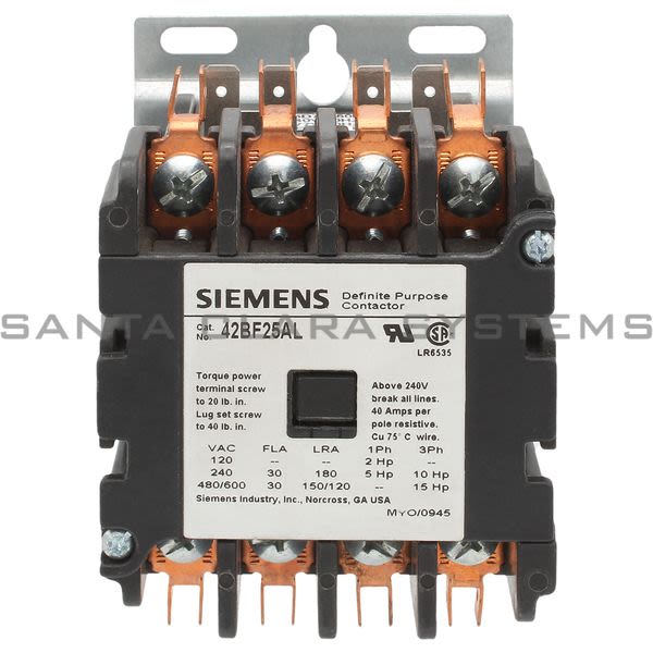Siemens 42BF25AL Definite Purpose Contactor Product Image