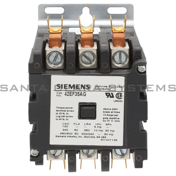Siemens 42EF35AG Definite Purpose Contactor Product Image