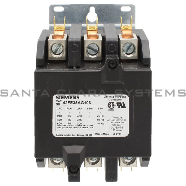 Siemens 42FE35AG106 Definite Purpose Contactor Product Image