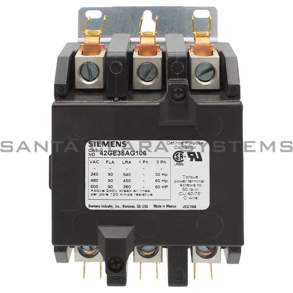 Siemens 42GE35AG106 Definite Purpose Contactor Product Image