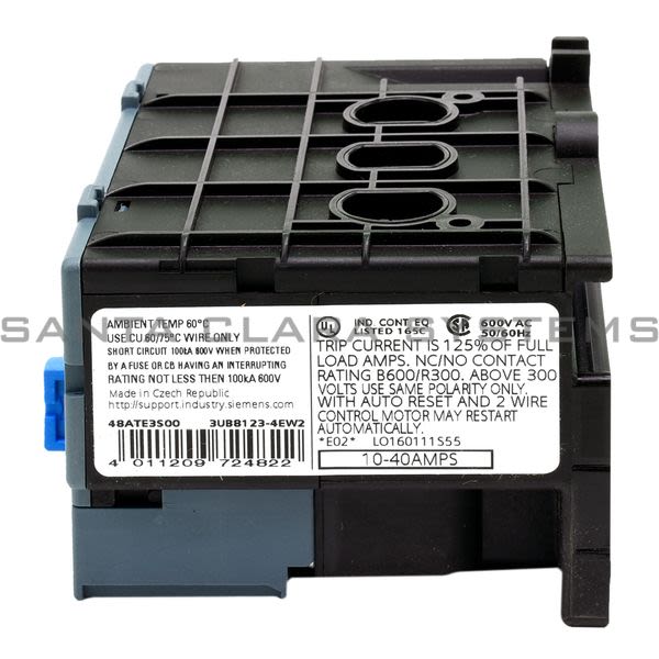 Siemens 48ATE3S00 Overload Relay | 3UB8123-4EW2 Product Image