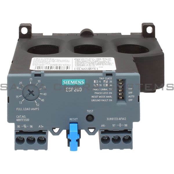 Siemens 48BTF3S00 Overload Relay | ESP200 | 3UB8133-4FW2 Product Image