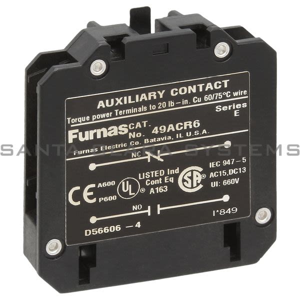 Siemens 49ACR6 Auxiliary Contact 1-NO 1-NC | Furnas Product Image