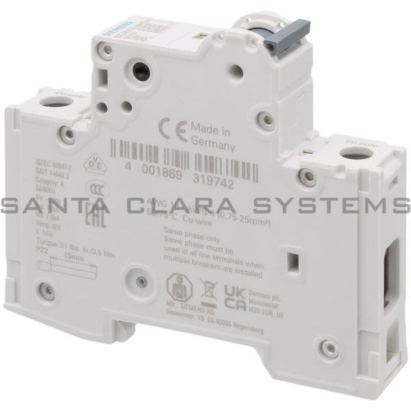 Siemens 5SJ4102-8HG40 Miniature Circuit Breaker | 5SJ4102-8HG40 Product Image