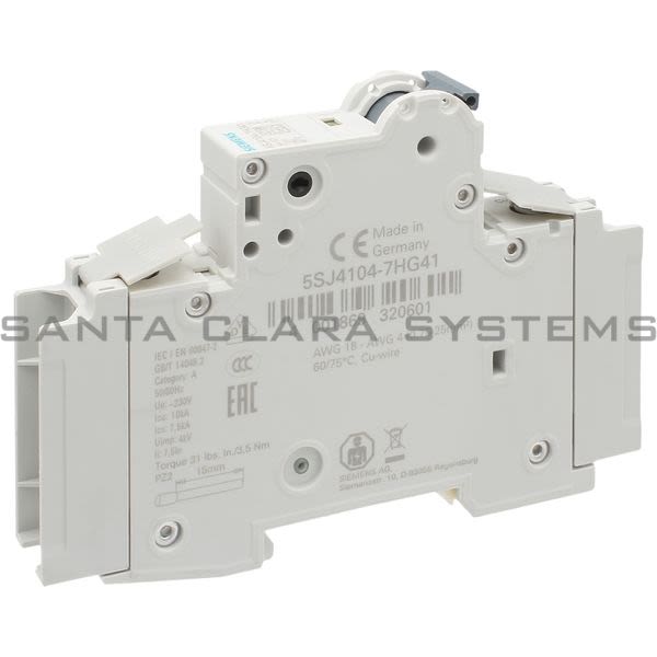 Siemens 5SJ4104-7HG41 Miniature Circuit Breaker | 5SJ4104-7HG41 Product Image