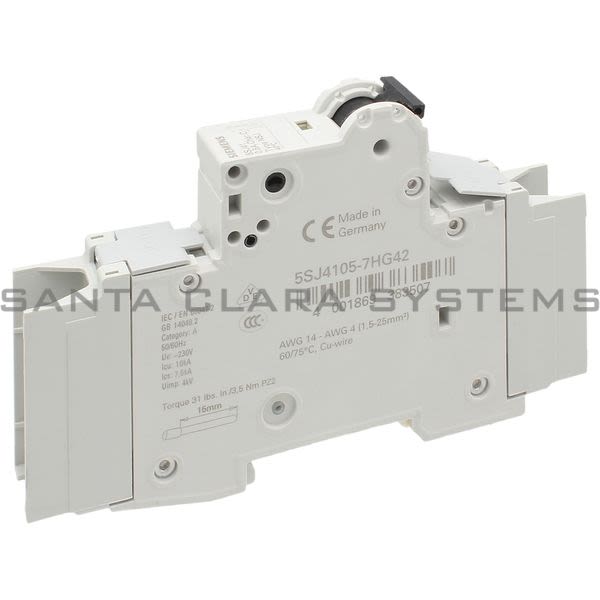 Siemens 5SJ4105-7HG42 Miniature Circuit Breaker | 5SJ4105-7HG42 Product Image