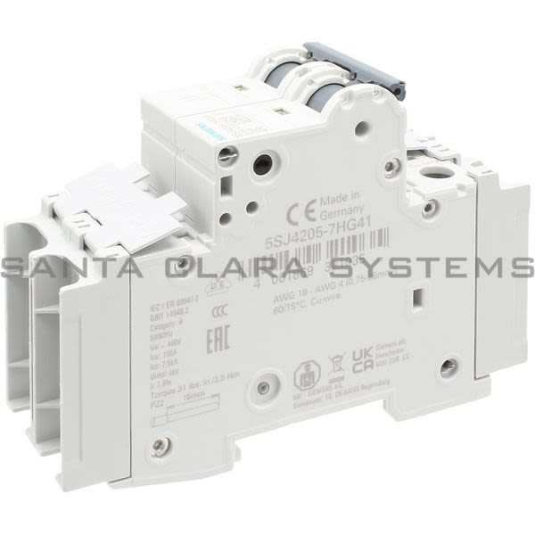 Siemens 5SJ4205-7HG41 Miniature Circuit Breaker | 5SJ4205-7HG41 Product Image