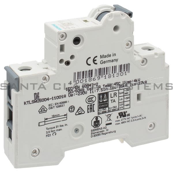 Siemens 5SY4101-7 Supplementary Protector | 5SY4101-7 Product Image