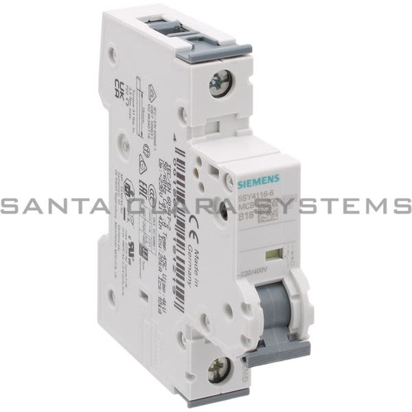 Siemens 5SY4116-6 Circuit Breaker Product Image