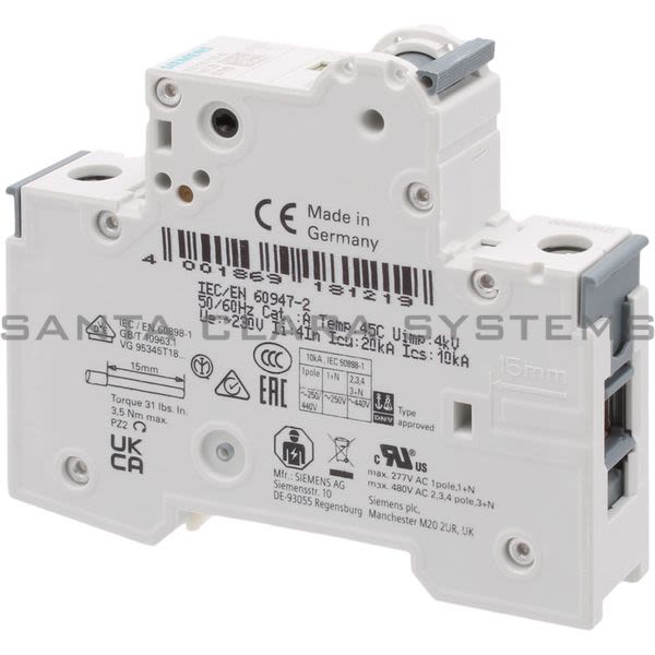Siemens 5SY4116-6 Circuit Breaker Product Image