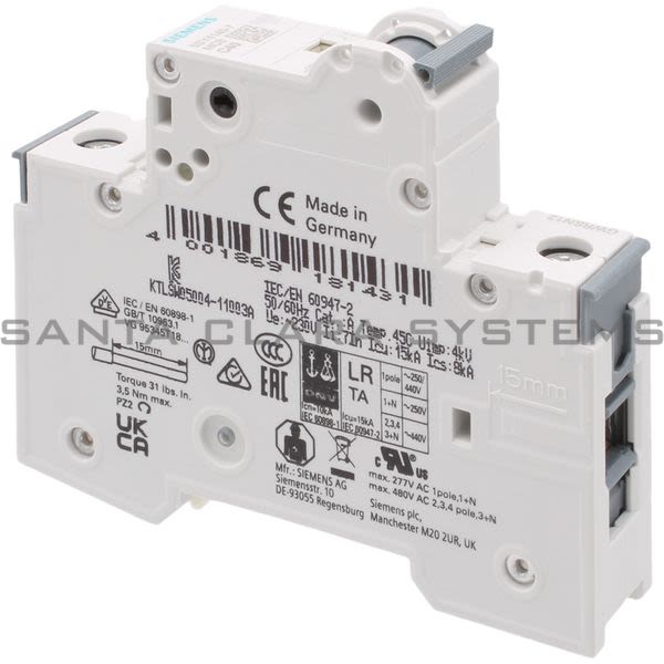 Siemens 5SY4140-7 Supplementary Protector | 5SY4140-7 Product Image